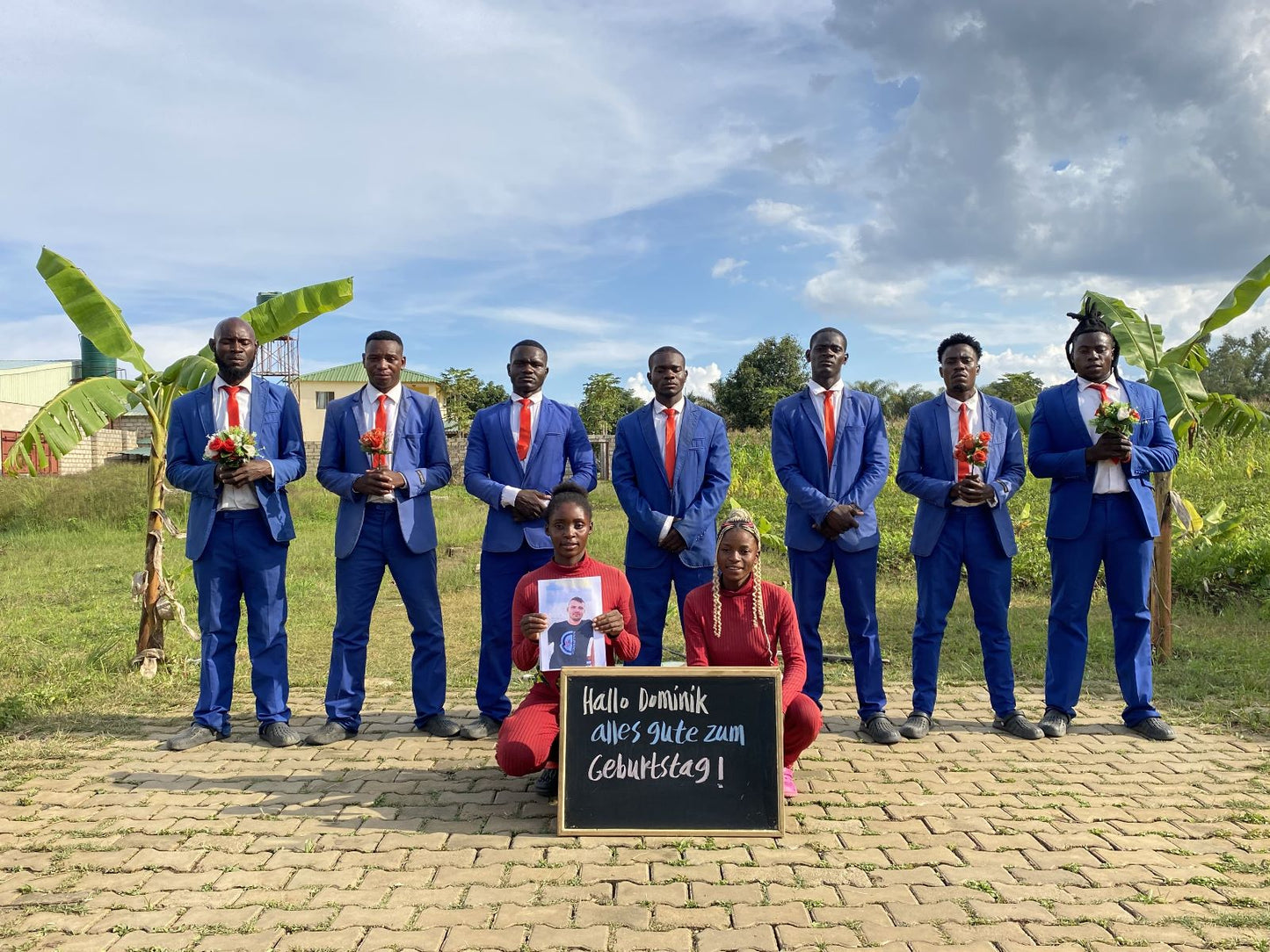 Personalised Funny Dancing Singing African Greeting Video Gift - Blue Suits - GreetReels - Unique Gift Ideas